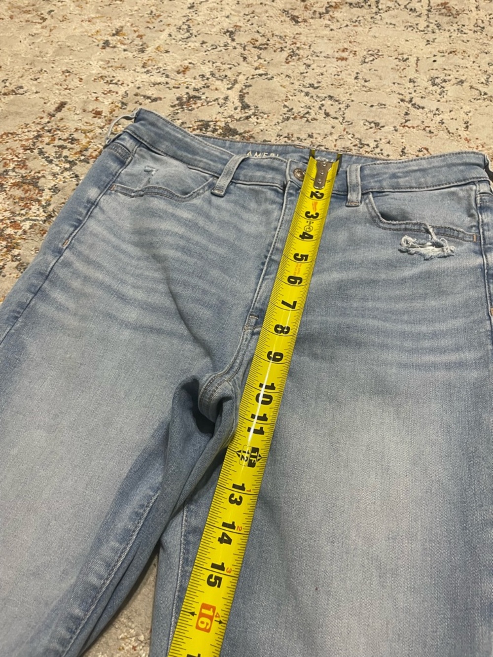 American eagle super high rise jeggings size 12 short - Picture 6 of 7